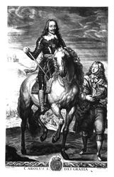 Equestrian Portrait of Charles I (engraved by Pierre Lombart)
